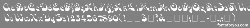 VocoScriptSsi-fontti – valkoiset fontit harmaalla taustalla