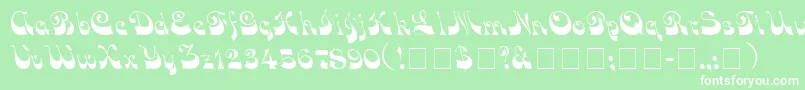 VocoScriptSsi Font – White Fonts on Green Background