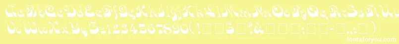 フォントVocoScriptSsi – 黄色い背景に白い文字
