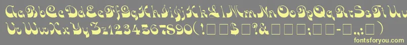 Шрифт VocoScriptSsi – жёлтые шрифты на сером фоне