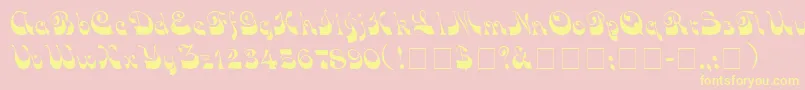 VocoScriptSsi Font – Yellow Fonts on Pink Background