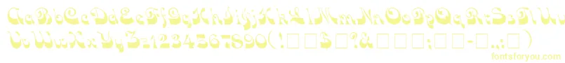 VocoScriptSsi Font – Yellow Fonts on White Background