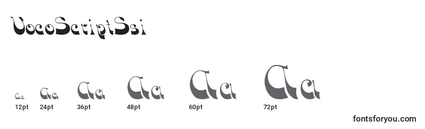 Größen der Schriftart VocoScriptSsi