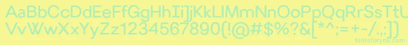 VillerayRegular Font – Green Fonts on Yellow Background