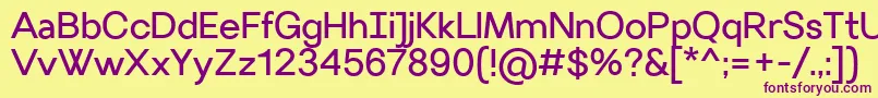 VillerayRegular Font – Purple Fonts on Yellow Background