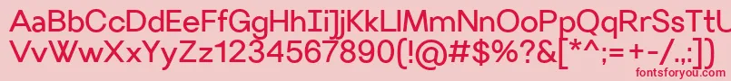 VillerayRegular Font – Red Fonts on Pink Background