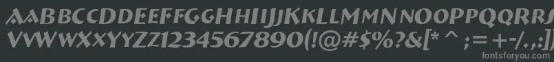 フォントBreme15 – 黒い背景に灰色の文字