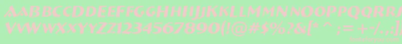 Breme15 Font – Pink Fonts on Green Background