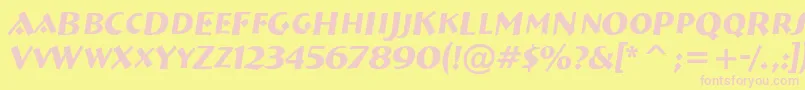 Breme15 Font – Pink Fonts on Yellow Background