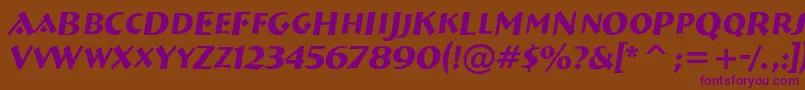 Breme15 Font – Purple Fonts on Brown Background