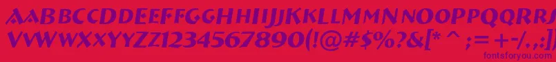 Breme15 Font – Purple Fonts on Red Background