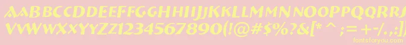 Breme15 Font – Yellow Fonts on Pink Background