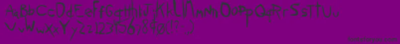 SloppyJane Font – Black Fonts on Purple Background