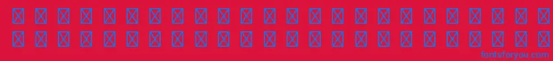 Caravanltstd4 Font – Blue Fonts on Red Background
