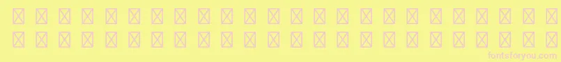 Caravanltstd4 Font – Pink Fonts on Yellow Background