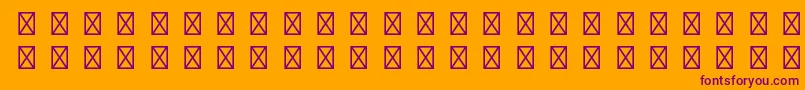 Caravanltstd4 Font – Purple Fonts on Orange Background