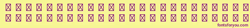 Caravanltstd4 Font – Purple Fonts on Yellow Background