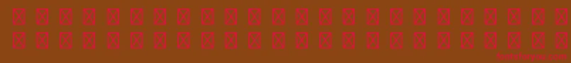 Caravanltstd4 Font – Red Fonts on Brown Background