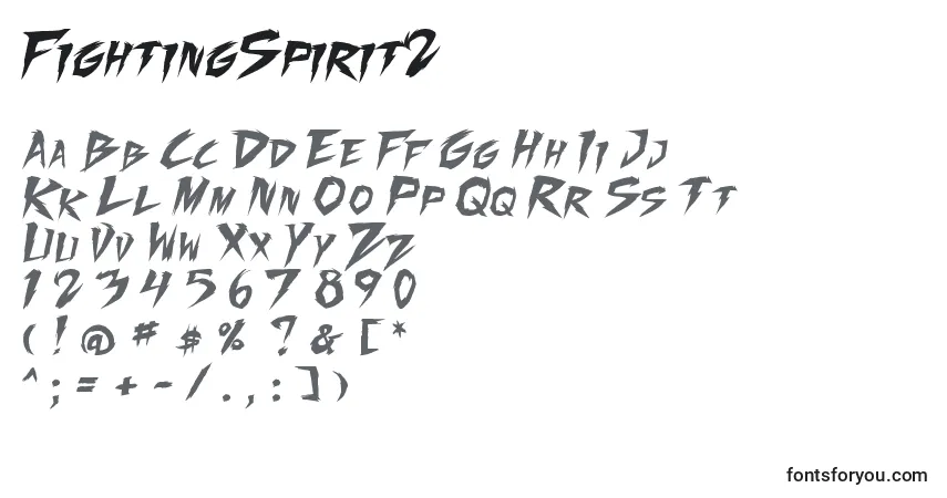FightingSpirit2-fontti – aakkoset, numerot, erikoismerkit