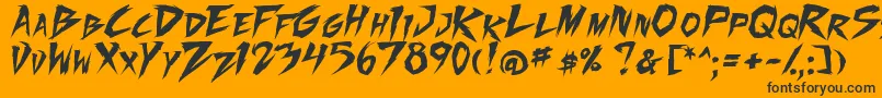 FightingSpirit2 Font – Black Fonts on Orange Background