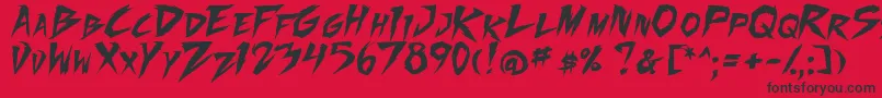 フォントFightingSpirit2 – 赤い背景に黒い文字