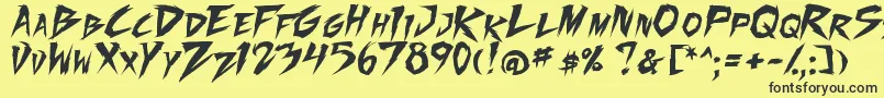 FightingSpirit2 Font – Black Fonts on Yellow Background
