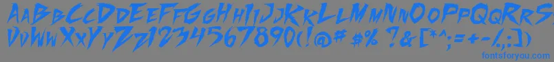 FightingSpirit2 Font – Blue Fonts on Gray Background