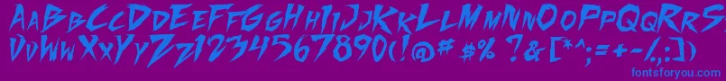 FightingSpirit2 Font – Blue Fonts on Purple Background