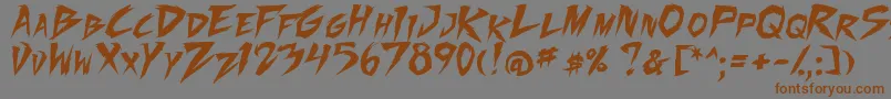 FightingSpirit2 Font – Brown Fonts on Gray Background