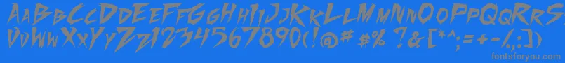 FightingSpirit2 Font – Gray Fonts on Blue Background