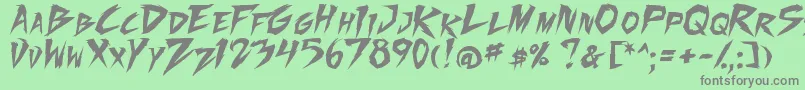 FightingSpirit2 Font – Gray Fonts on Green Background