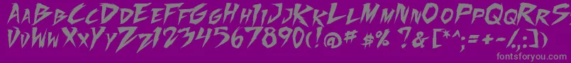 FightingSpirit2 Font – Gray Fonts on Purple Background