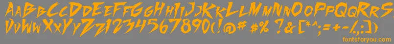 FightingSpirit2 Font – Orange Fonts on Gray Background