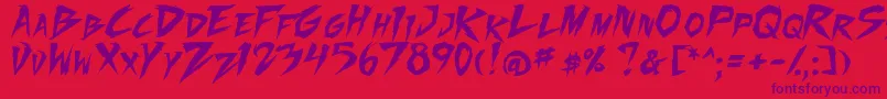 FightingSpirit2 Font – Purple Fonts on Red Background