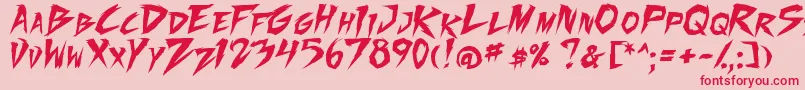 FightingSpirit2 Font – Red Fonts on Pink Background