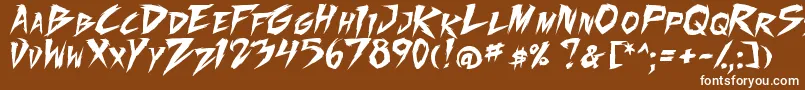 FightingSpirit2 Font – White Fonts on Brown Background