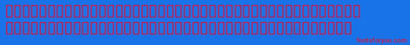 Emgravessh Font – Red Fonts on Blue Background