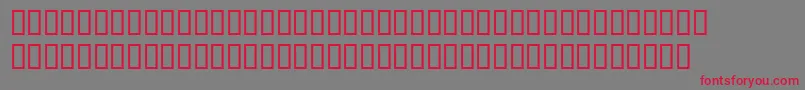 Emgravessh-Schriftart – Rote Schriften auf grauem Hintergrund