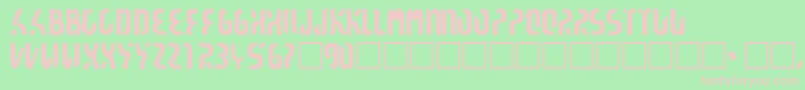 Reticulan Font – Pink Fonts on Green Background