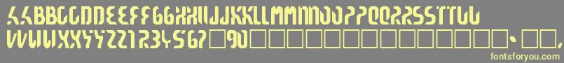 Reticulan Font – Yellow Fonts on Gray Background