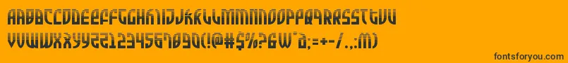 Czcionka Zoneriderhalf – czarne czcionki na pomarańczowym tle