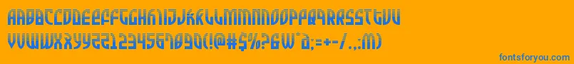Zoneriderhalf Font – Blue Fonts on Orange Background