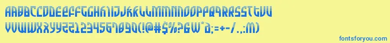 Zoneriderhalf Font – Blue Fonts on Yellow Background