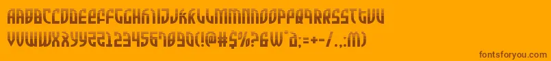 Zoneriderhalf Font – Brown Fonts on Orange Background