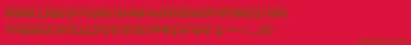 Zoneriderhalf Font – Brown Fonts on Red Background