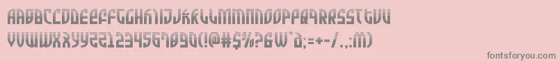 Zoneriderhalf-fontti – harmaat kirjasimet vaaleanpunaisella taustalla