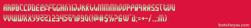 Zoneriderhalf Font – Green Fonts on Red Background
