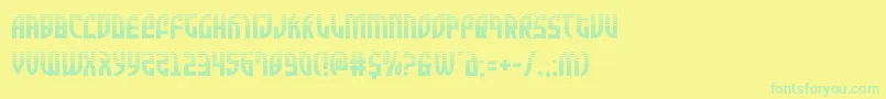 Zoneriderhalf Font – Green Fonts on Yellow Background