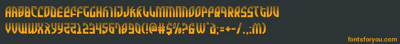 Zoneriderhalf Font – Orange Fonts on Black Background