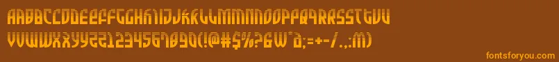 Zoneriderhalf Font – Orange Fonts on Brown Background